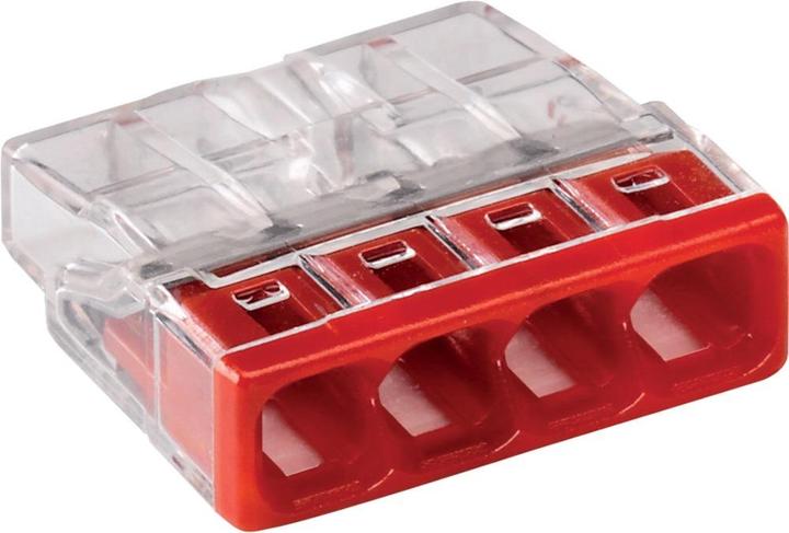 Image du produit Magni Borne de jonction VDE Wago- COM. 4x0,5-2,5qmm rouge 6pcs