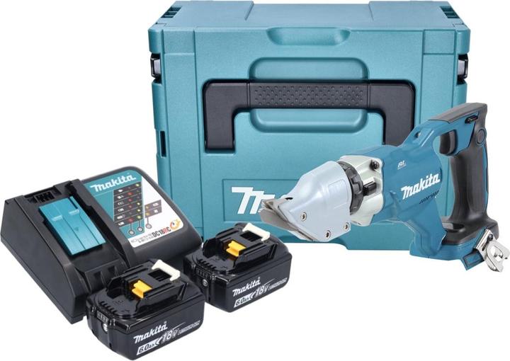 Produktbild Makita DJS 200 RGJ Akku Blechschere 18 V 2,0 mm Brushless + 2x Akku 6,0 Ah + Ladegerät + Makpac