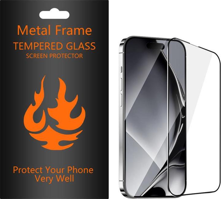 Produktbild OEM Gehärteter Glasmetallrahmen für iPhone X / XS / 11 Pro schwarzer Rahmen (XS, iPhone X)