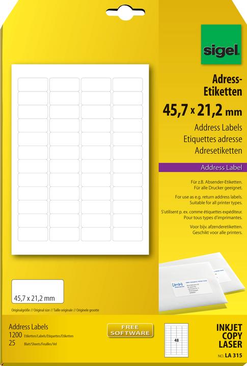 Sigel Adress-Etiketten