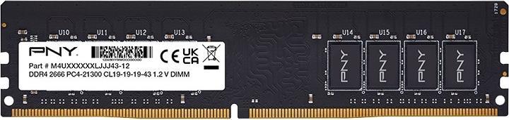 Produktbild PNY Pamięć 8GB DDR4 2666MHz 21300 MD8GSD42666-SI BULK (1 x 8GB, 2666 MHz, DDR4-RAM)