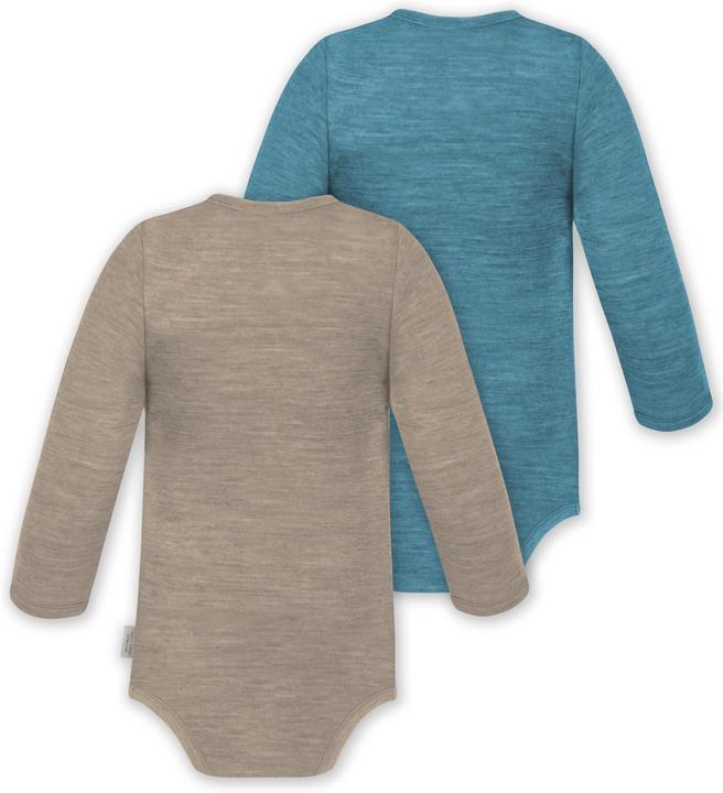 Actual product image Normani 2-pack baby merino bodysuit long sleeve "Auckland" - 9373 (74)