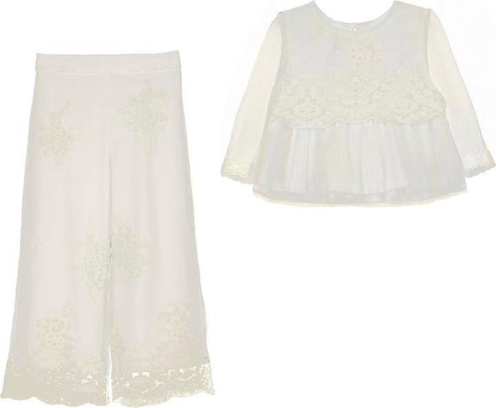 Actual product image Abel & Lula Jacquard tulle set with top and trousers (152)