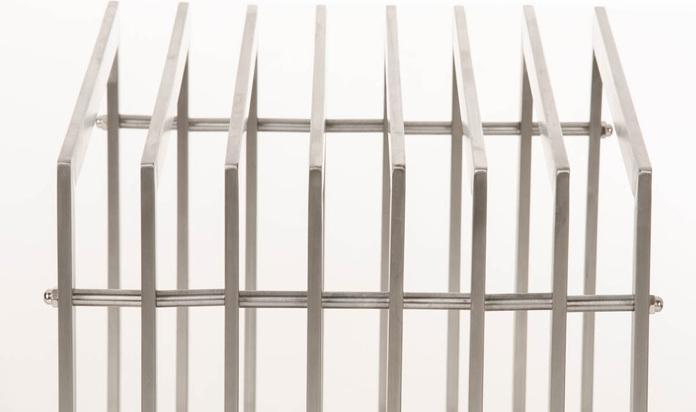 Immagine prodotto CLP Porta legna Irving 40x50x100, acciaio inox (40 x 50 x 100 cm)