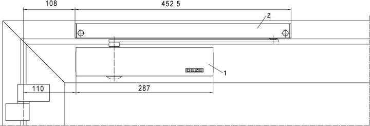 Image du produit Geze Ferme-porte TS5000 ECline dim. EN 3 (Intérieur)