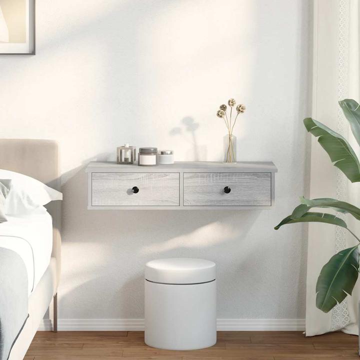 Image du produit VidaXL Étagère murale avec tiroirs Gris Sonoma 80x31x17 cm Bois composite