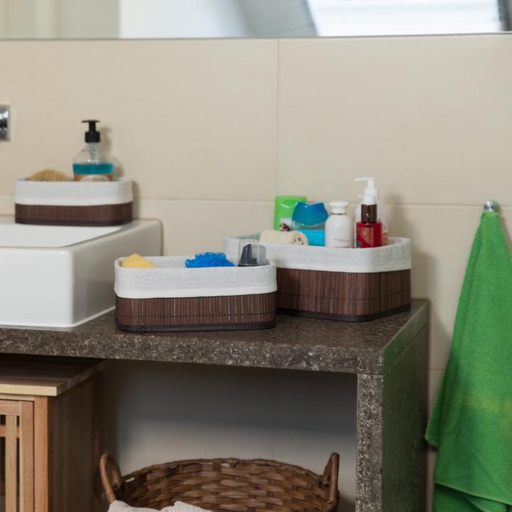 Actual product image Relaxdays Bathroom Storage Basket Set (3 x, 30 x 20 x 12.5 cm)