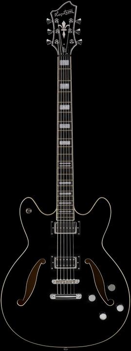 Immagine prodotto Hagstrom Chitarra elettrica, Viking Baritone DLX, nero lucido (Chitarra elettrica)
