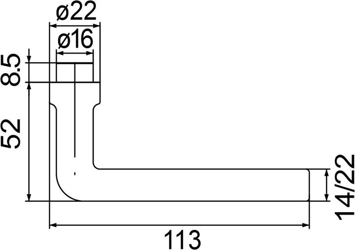 Actual product image Mega Door handle aperture part 33.601 (Door handle)
