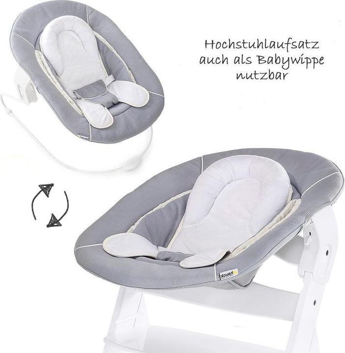 Actual product image Hauck Highchairs Alpha Plus White Newborn Set - 4-piece highchair + (Highchair)
