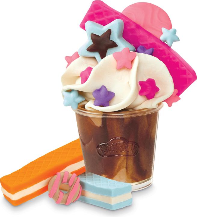 Productafbeelding Play-Doh Kitchen Creations Kneedplezier Café, Café speelset met 20 accessoires en 8 blikken