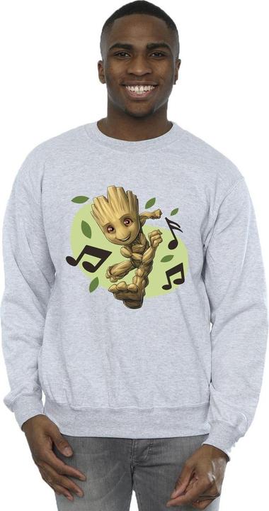 Actual product image Mens Guardians Of The Galaxy Groot Musical Notes Sweatshirt (S)