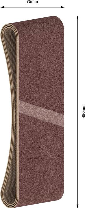 Actual product image Bosch Professional Zubehör PRO X440 sanding belt, 75 x 480 mm, G150 (150)