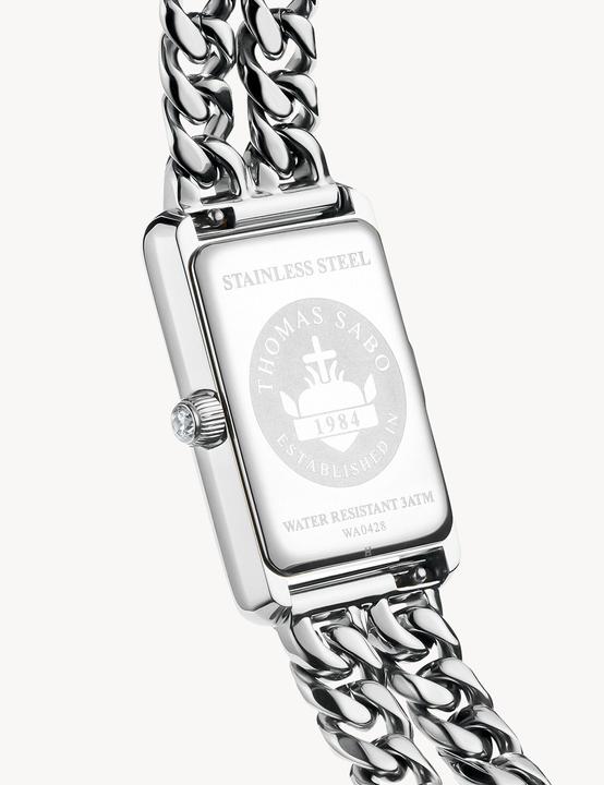 Image du produit Thomas Sabo Damenuhr rechteckig silberfarben (Montre analogique)