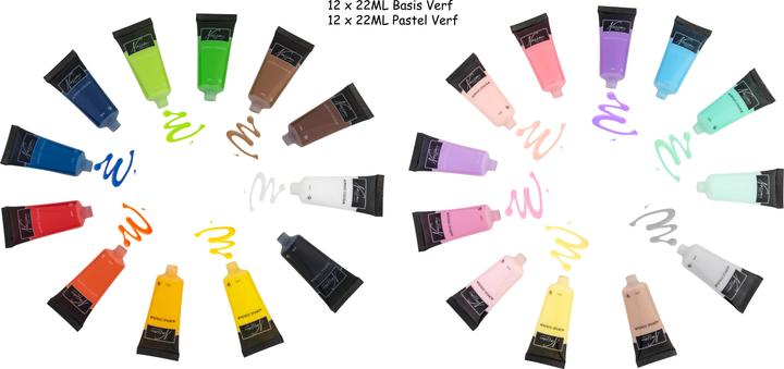 Actual product image Art Sensations Nassau acrylic paint base and pastels (Black, 24 ml)