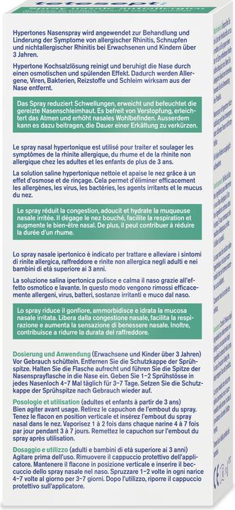 Valori nutrizionali e ingredienti Tetesept Spray nasale antiallergico 20 ml (1 Pezzo/i)