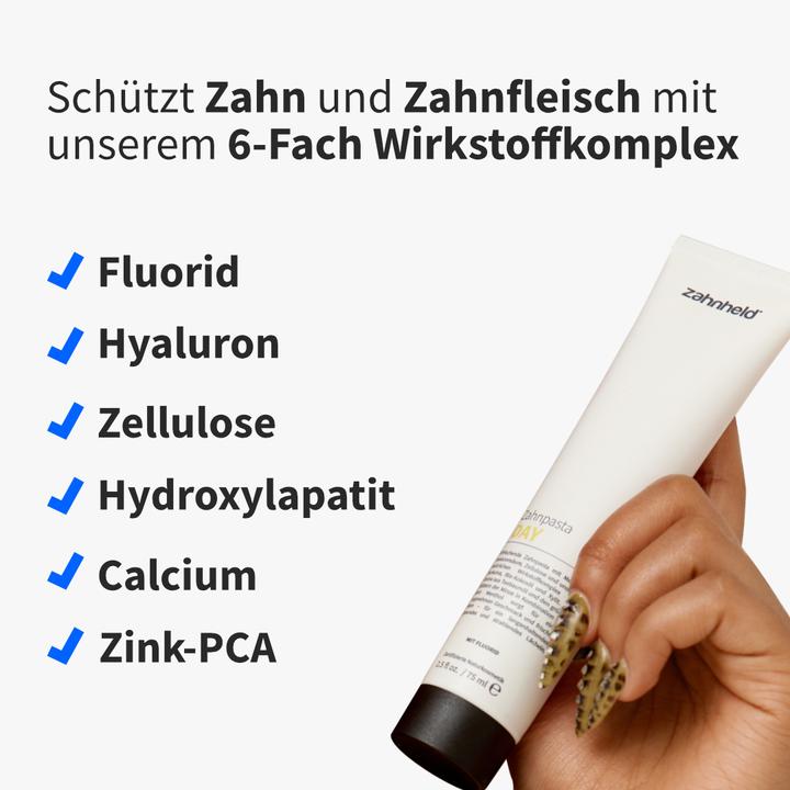 Actual product image Zahnheld Toothpaste day & night fluoride paste (150 ml)