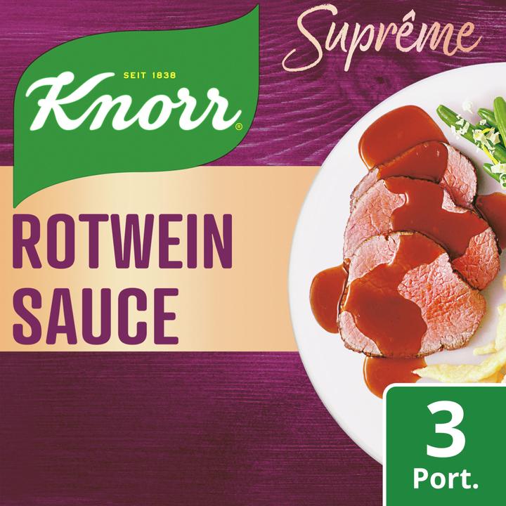 Produktbild Knorr Suprême Rotwein Sauce Beutel für Fleisch, Fisch und Gemüse (45 g)