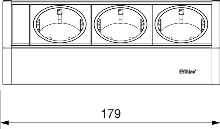 Produktbild Schulte ELEKTROTECHNIK EVOLINE® V-DOCK CUISINE (159360001300) (3 x, CEE 7/3, 2.50 m)