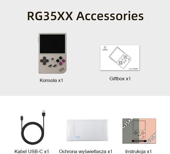 Productafbeelding Anbernic Konsola RG35XX szary/grijs Dual-systeem (GarlicOS)