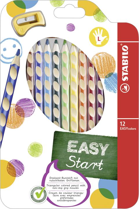 Produktbild STABILO EASYcolors ergonomischer Buntstift für Linkshänder (Mehrfarbig, 12 x)