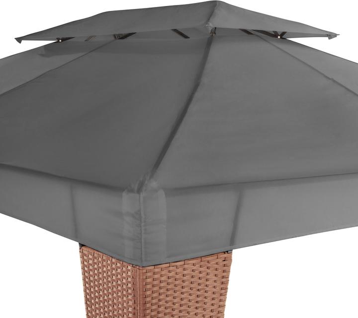 Produktbild tectake Rattan Garten Pavillon (400 cm, 300 cm)