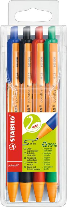 Actual product image STABILO Pointball (Red, Black, Green, Blue, 4 x)