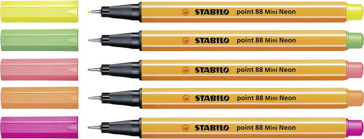 Actual product image STABILO point 88 Mini Fineliner (Multicoloured, 5 x)