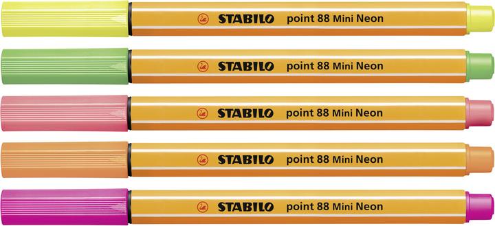 Actual product image STABILO point 88 Mini Fineliner (Multicoloured, 5 x)