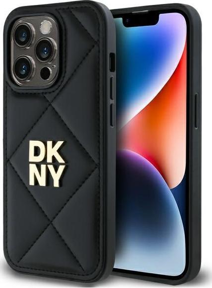 Produktbild DKNY DKHCP14LPQDSLK iPhone 14 Pro 6.1" czarny/black Quilted Stack Logo (Apple iPhone 14 Pro)