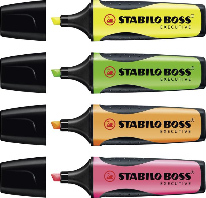 Produktbild STABILO BOSS EXECUTIVE Textmarker (Pink, Gelb, Grün, Orange, 5 mm)