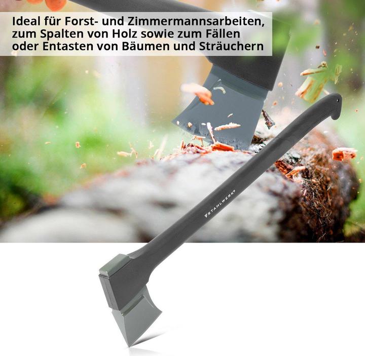 Immagine prodotto Stahlwerk Ascia Ca-775 St Ascia Forestale Da 775 mm In Acciaio Al Carbonio Con Manico In Fibra Di Vetro