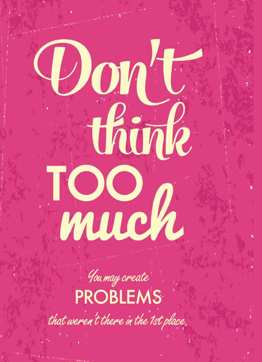 Produktbild Tushita Don't think too much (Liniert, Harter Einband)
