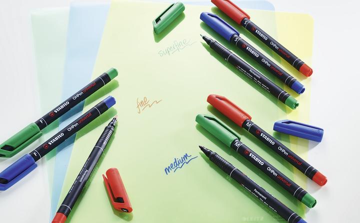 Produktbild STABILO OHPen universal Folienstift permanent (Grün, Rot, Blau, Schwarz, Orange, Braun, 0.70 mm, 6 x)