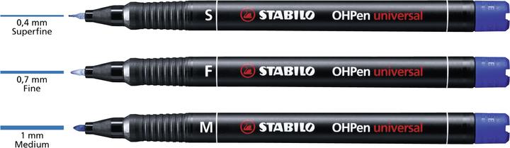 Produktbild STABILO OHPen universal Folienstift permanent (Grün, Rot, Blau, Schwarz, Orange, Braun, 0.70 mm, 6 x)