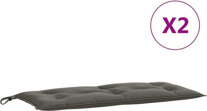 Actual product image VidaXL Garden bench cushions 2 pcs. fabric (100 x 50 x 7 cm)