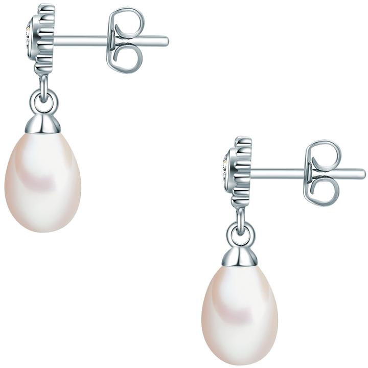Immagine prodotto Valero Pearls Fiore da donna in argento sterling con zirconia cubica e perla d'acqua dolce - 3590 (Argento 925, -)
