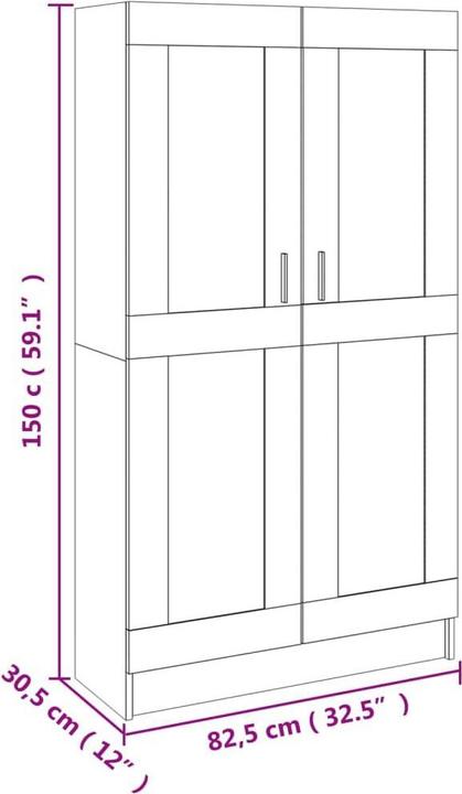 Actual product image VidaXL Gilvarry (82.5 x 30.5 x 150 cm)