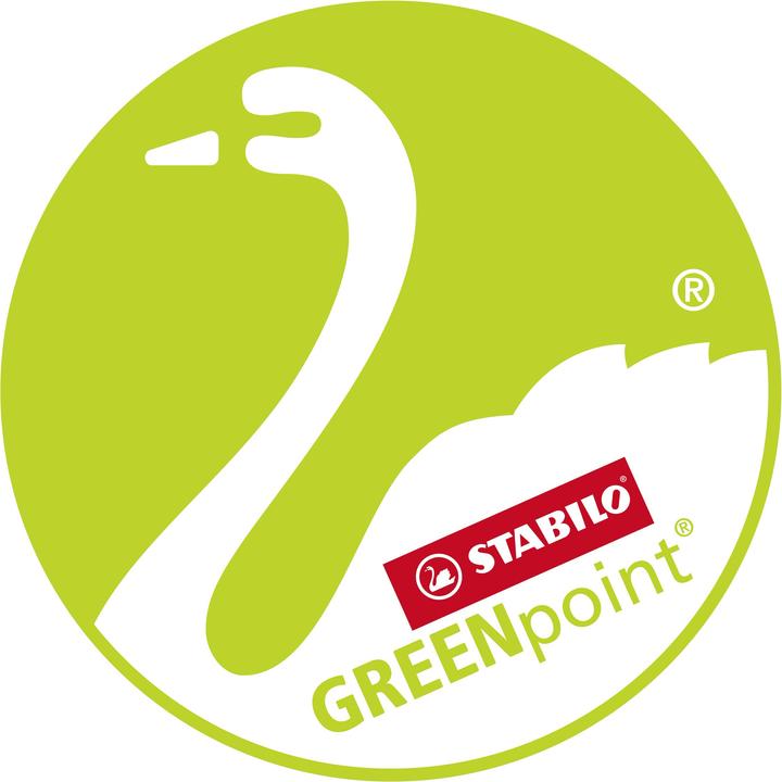 Image du produit STABILO Stylo feutre écologique GREENpoint (Rouge, Noir, Vert, Bleu, 4 x)