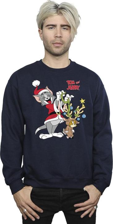 Actual product image Tom & Jerry Mens Christmas Reindeer Sweatshirt (5XL)