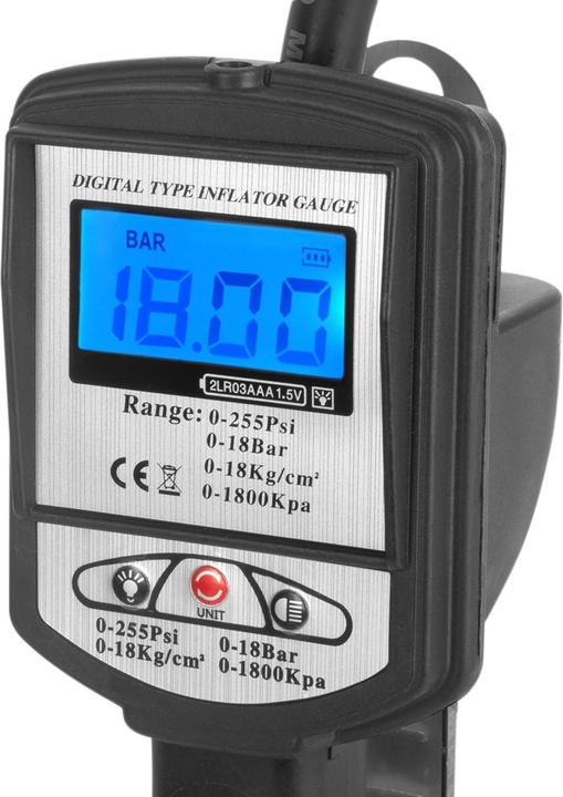 Immagine prodotto Stahlwerk Pistola digitale per gonfiaggio pneumatici ad aria compressa DRP-18 ST Campo di misura 0-18 bar