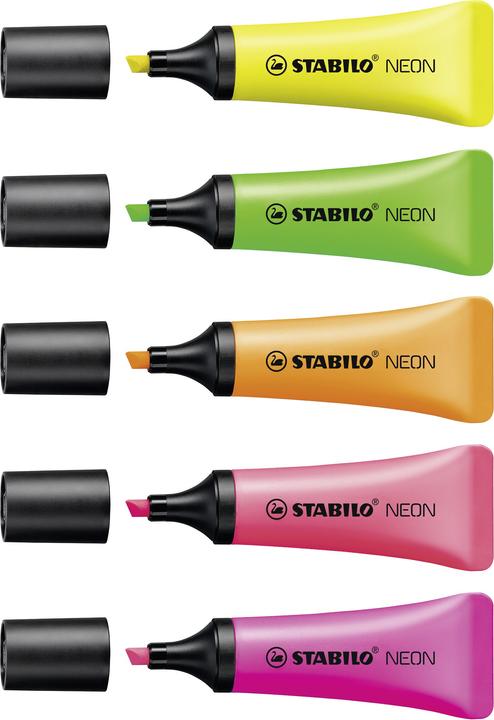 Actual product image STABILO NEON highlighter (Neon, 5 mm, 5 x)