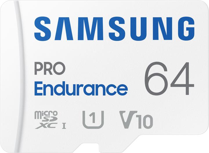 Actual product image Samsung PRO Endurance (64 GB, microSDXC, U1, UHS-I)