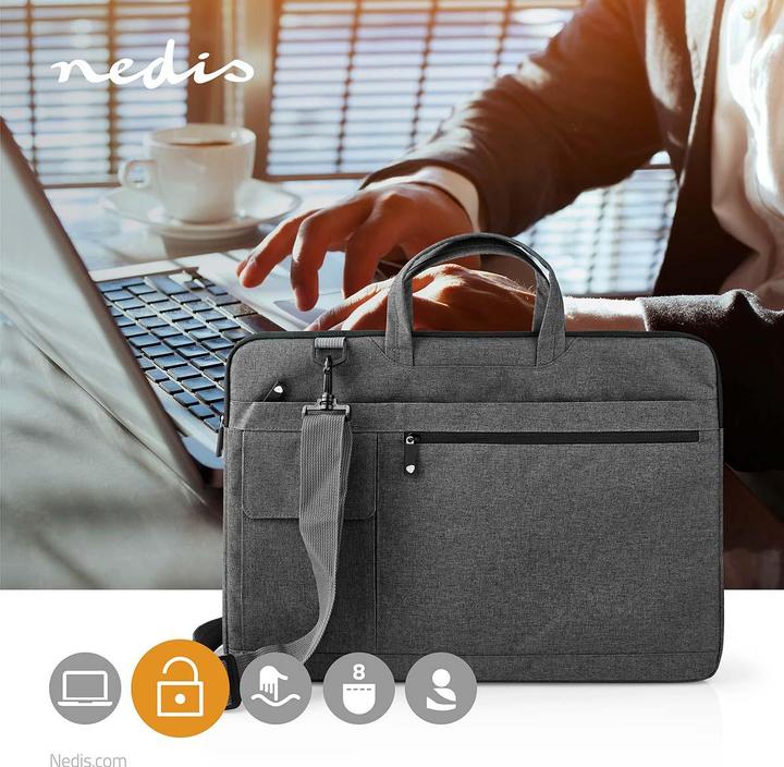 Produktbild Nedis Notebook-Tasche - Laptoptasche - Aktentasche - Schultertasche - Das Tragen Gürtel - 17-18" - (18", Universal)