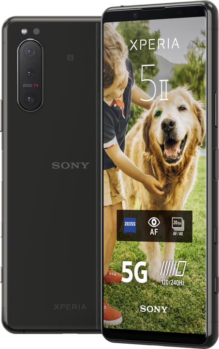 Actual product image Sony Xperia 5 II (128 GB, Black, 6.10", Hybrid Dual SIM, 12 Mpx, 5G)