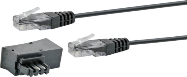 Image du produit Schwaiger Adaptateur de prise TAE/DSL avec câble de modem