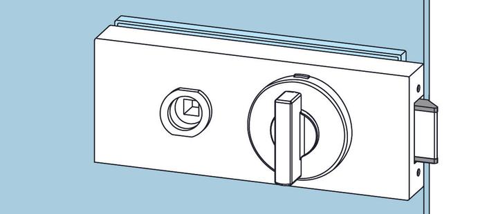 Actual product image Dormakaba Glass door lock Studio Classic
