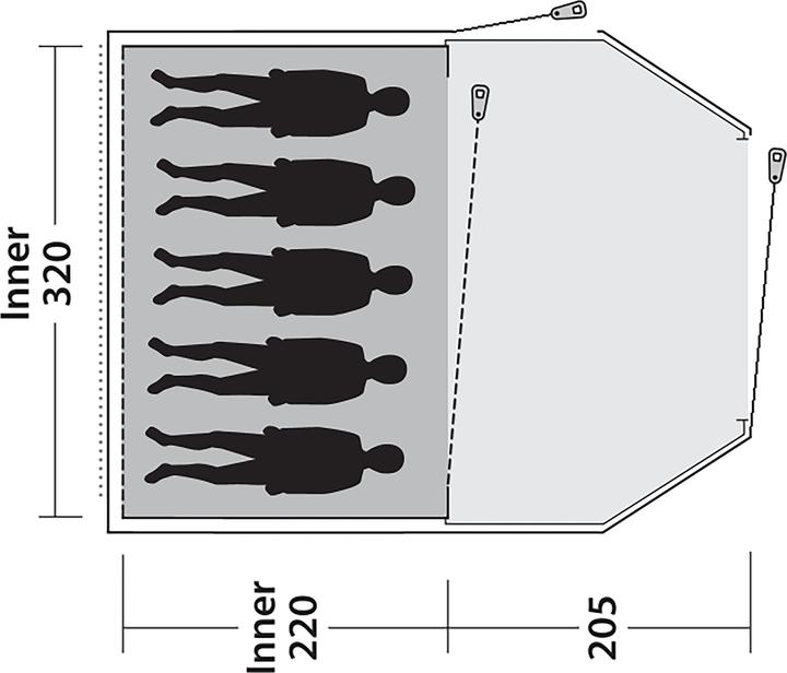 Produktbild Outwell Earth 5 Plus (Tunnelzelt, 10.20 kg, 5 Personen)