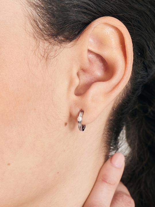 Actual product image Ania Haie Pearl Power Creoles E043-03H (Plata Esterlina 925)