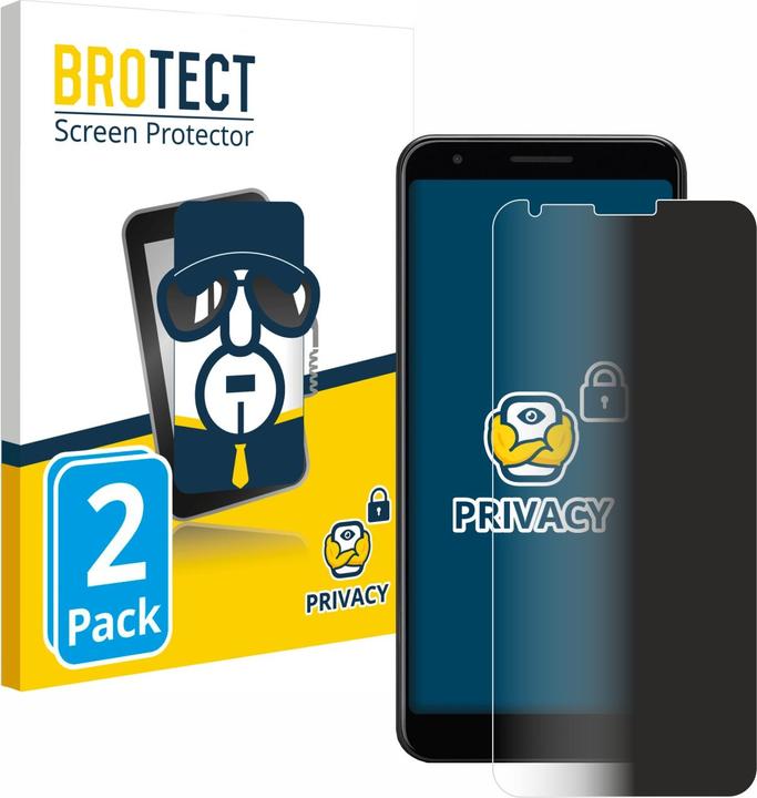 Produktbild BROTECT Sichtschutzfolie Anti-Spy Privacy Folie Blaulicht-Schutz (2 Stück, Google Pixel 3a XL)
